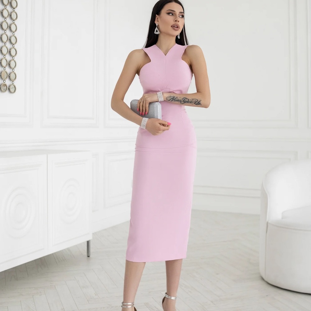 Elagia Pink Sleeveless Dress